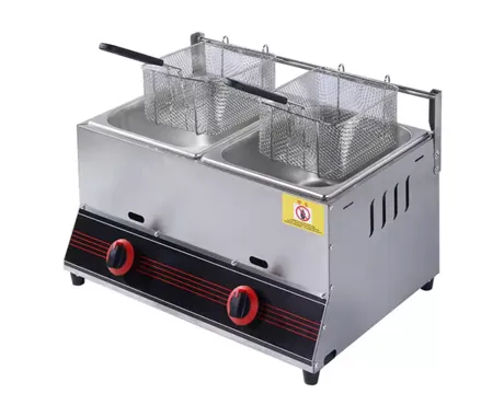 Commercial Deep Fryer with Dual Baskets