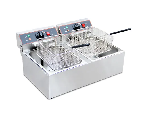 Commercial Deep Fryer with Dual Baskets