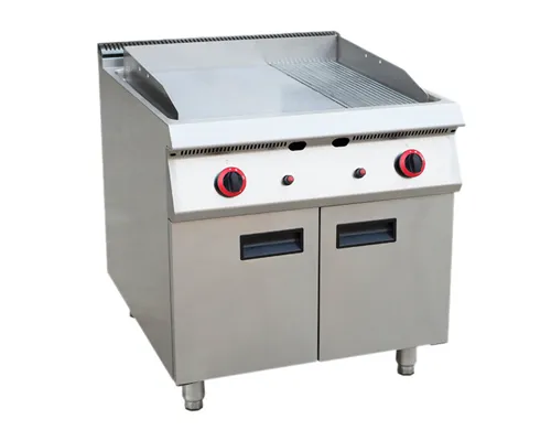 French Gas Teppanyaki Grill with Cabinet Base